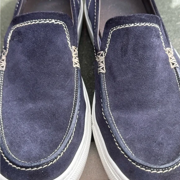 Brioni Suede Slip-On Sneakers, Navy